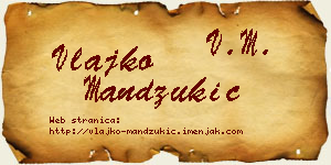 Vlajko Mandžukić vizit kartica